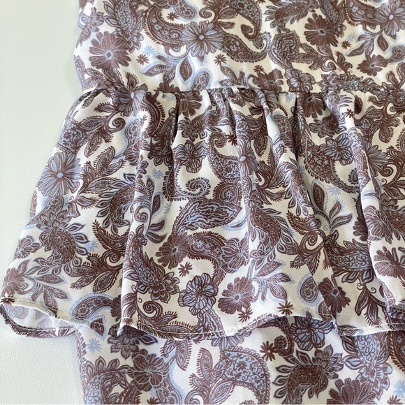 NWT Intermix Odette Tiered Ruffle Paisley Voile Midi Maxi Skirt Medium - Picture 10 of 13